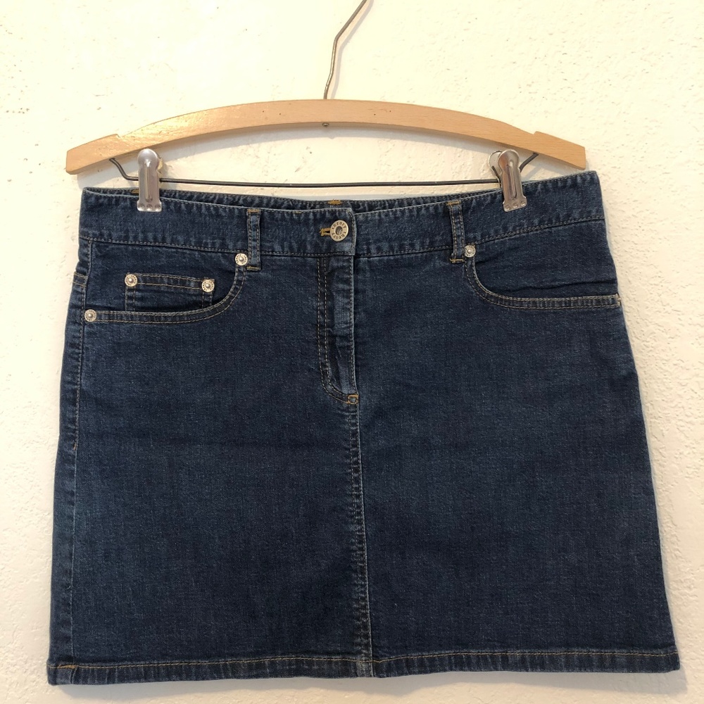 Theory lightweight, stretchy denim mini skirt 8